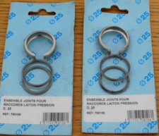 LOT JOINTS de RACCORD laiton pression 25MM TUYAU canalisation PLOMBERIE tube