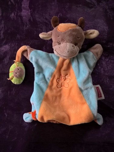 Doudou marionnette vache avec - doudou,