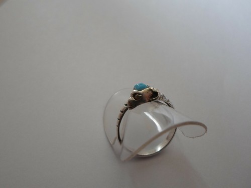 Bague argent massif tête - en,
