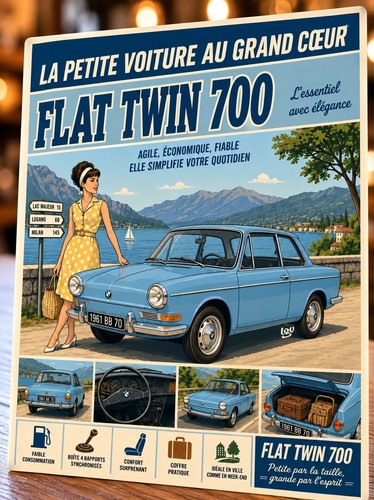 Plaque métal vintage - bmw, 700