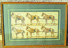 GRAVURE ATTELAGE 6 CHEVAUX