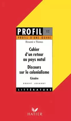 Profil une oeuvre cahier - d'une, :