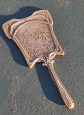 Miroir À Main En Bronze - Art Nouveau