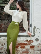Ensemble Femme Vert Olive Avec
