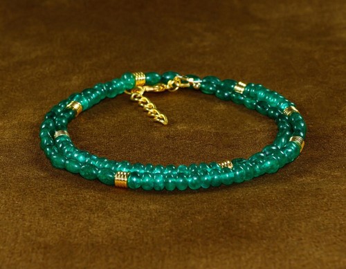 Collier onyx vert - , rondelle