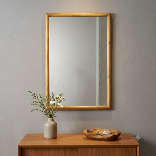 Miroir vintage cadre bambou - miroir, en