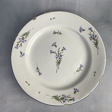 Niderviller assiette faience ancienne décor aux bleuets barbeaux Diam.~24cm