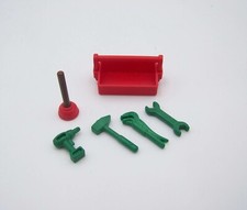 PLAYMOBIL (1216) OUTILS - Caisse Rouge Complète de 5 Outils pour le Plombier