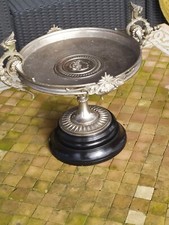 Superbe Centre de Table en Métal Nickelé Art de la Table Napoléon III , Ancien .