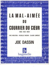 Partition cht pn acc gt GF 1970 - Joe DASSIN - La mal aimée du courrier du coeur