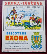 BUVARD - BISCOTTES EXONA - NAPOLÉON ET SES MARÉCHAUX - MARÉCHAL BERTHIER -