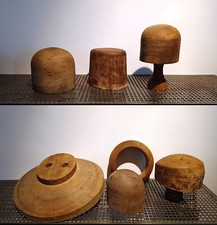 Formes à chapeaux anciennes et outils de chapelier