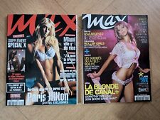 LOT DE 2 REVUES MAX LA BLONDE DE CANAL + ET PARIS HILTON HOT