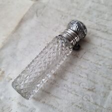 FLACON A SELS OU PARFUM XIXè Cristal Argent Victorian Silver SCENT BOTTLE 19thC