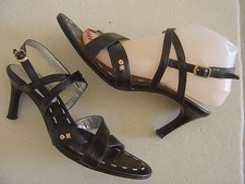 RAVISSANTS ESCARPINS SANDALES MORGAN  NOIR BRIDE CROISEE T.39