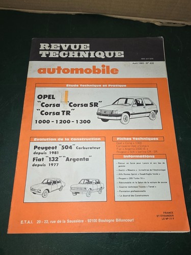 Revue technique automobile rta - automobile,