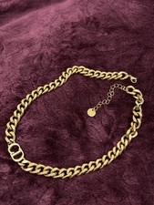 Collier chaîne dorée Dior