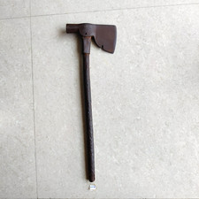 Hache En Fer Ancienne Originale De 19c Avec Finitions Originales Rare AX5