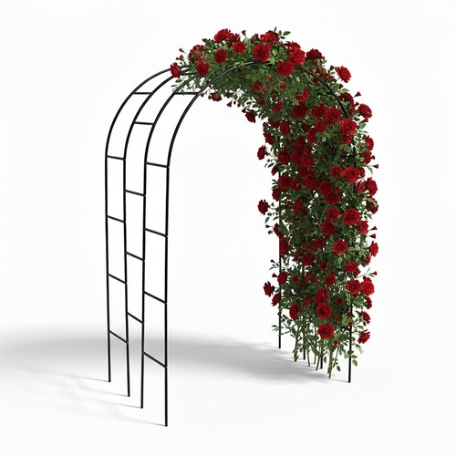 Arche triple pour - , rosiers