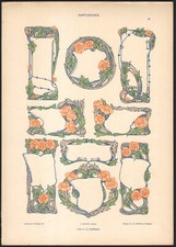 1900 Lithographie Cartouches