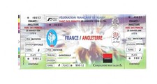 RARE / TICKET BILLET - RUGBY : FRANCE - ANGLETERRE ENGLAND 1996 / MATCH CONCERT