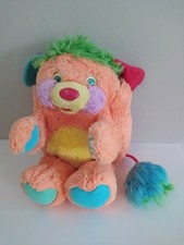 vintage peluche popples Puzzle orange 11" mattel tcfc 1986 plush popple