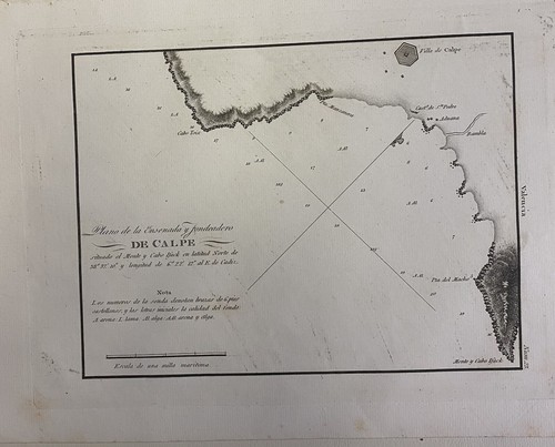 Carte marine ancienne calpe - marine,