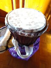 grand djembe professionnel peau de chèvre tachetée, excellent état