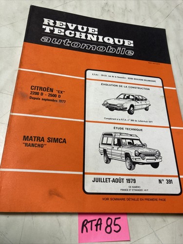 Matra simca rancho revue - matra,