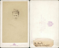 Le Jeune, Paris, Lady Sebright, Georgina Muir Mackenzie  vintage CDV albumen car