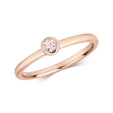 Bague Femme Or Rose 9 k/carat avec Morganite