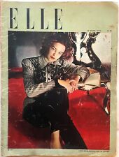 ELLE Magazine n° 17 du 12 Mars 1946 ancienne revue de mode couture