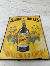 Carton publicitaire ancien apéritif trilles