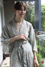 Soie Midi Kimono Robe Genou