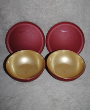 ?TUPPERWARE Coupelle Allegra Rouge Or Rond Ø13 Cm Boite + Couvercle 275 ml TTBE
