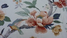 Coupon de tissus ROSES OISEAUX