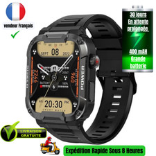 Montre Connectée Militaire Smartwatch Sport Homme, Appels Bluetooth Etanche IP68