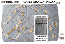 Courtepointe Couette Couvre-Lit BORBONESE Satin , 100 Gr Mq. Gris