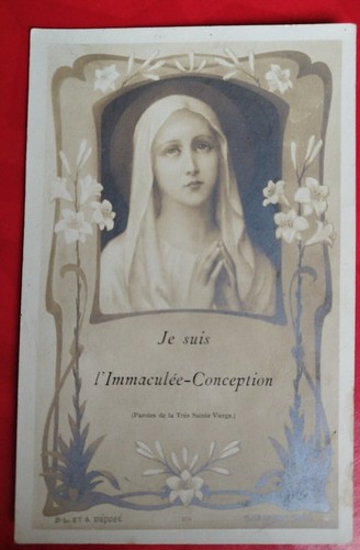 Carte postale pieuse vierge - carte,