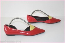 SAN MARINA Escarpins Pointus Simili Cuir rouge Petits Talons T 36 TBE