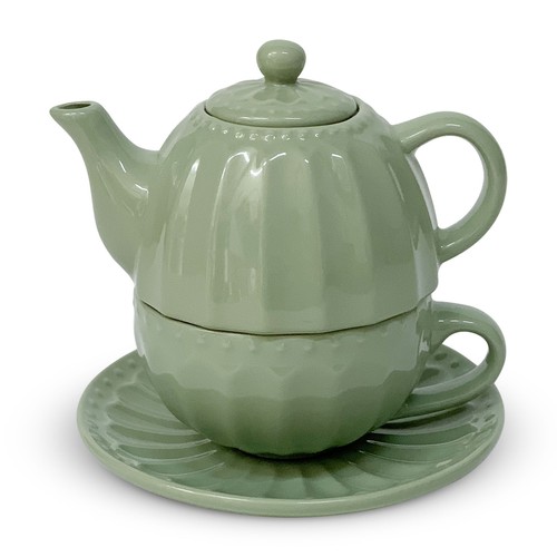 Théière tasse soucoupe - théière,