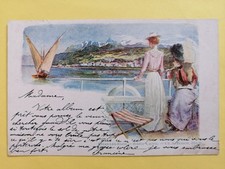 cpa 1900 Source Cachat ILLUSTRATION ÉVIAN les BAINS à Nicolas VITA Orfèvre à AIX