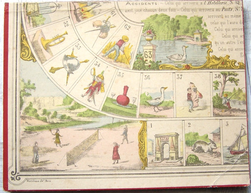 Ancien plateau jeu - jeu, l'oie