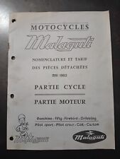 MALAGUTI Catalogue Brochure Moto NOMENCLATURE ET TARIF PIÈCES DÉTACHÉES 1983