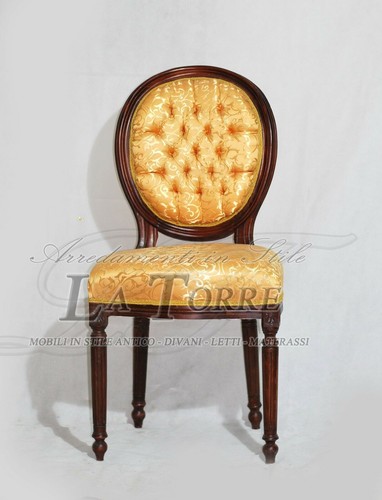 Chaise fauteuil ovale luigi - chaise,