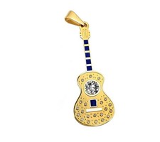 Pendentif guitare en acier