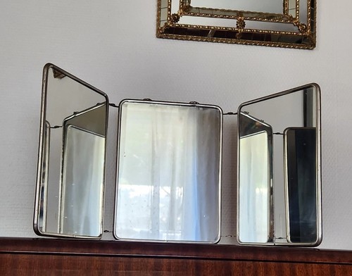 Ancien miroir barbier - de,