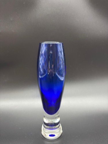 Vase bulles verre - à, bleu