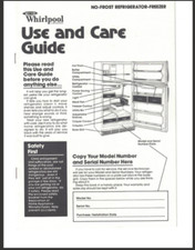 Whirlpool No-Frost Refrigerator Freezer Use & Care Guide Owners Manual 1981