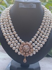 Collier De Perles Naturelles Et Broche Vermeil